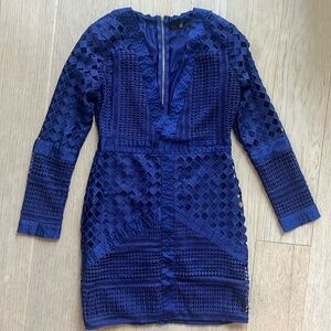 MISSGUIDED Pattern Long Sleeve Dress